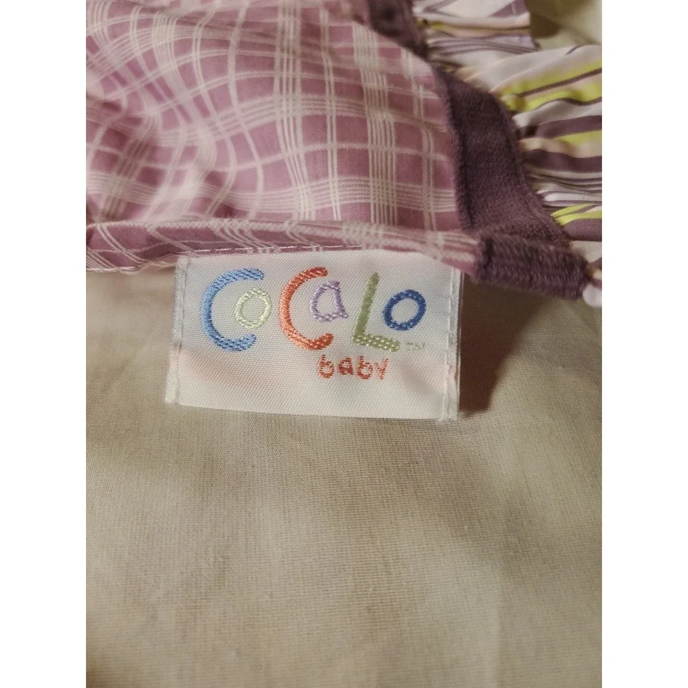 Cocalo Baby Crip Skirt Sugar Plumb Purple Check Ruffle & Matching Diaper Stacker